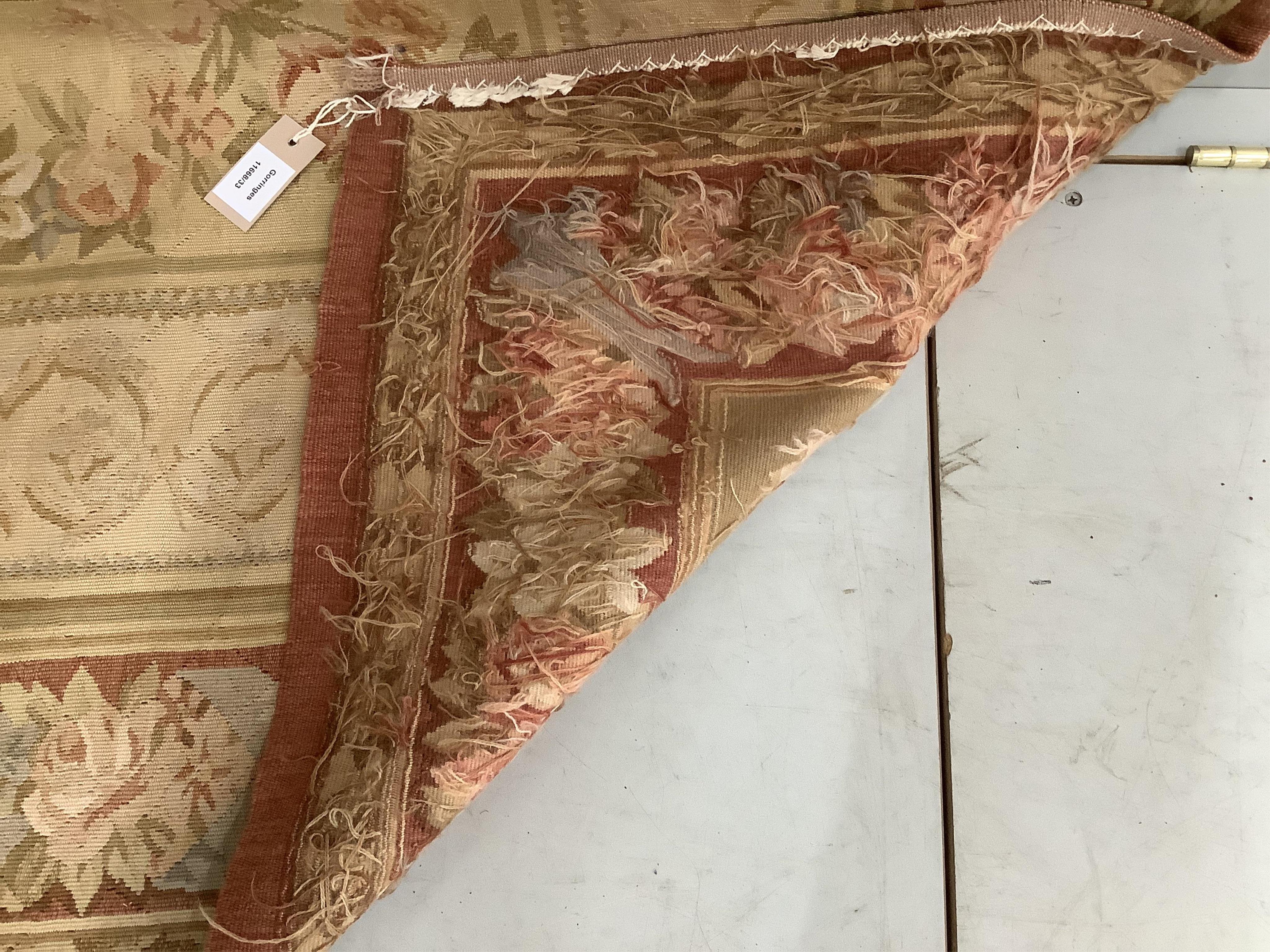 An Aubusson style hanging wall carpet, 280 x 175cm. Condition - good